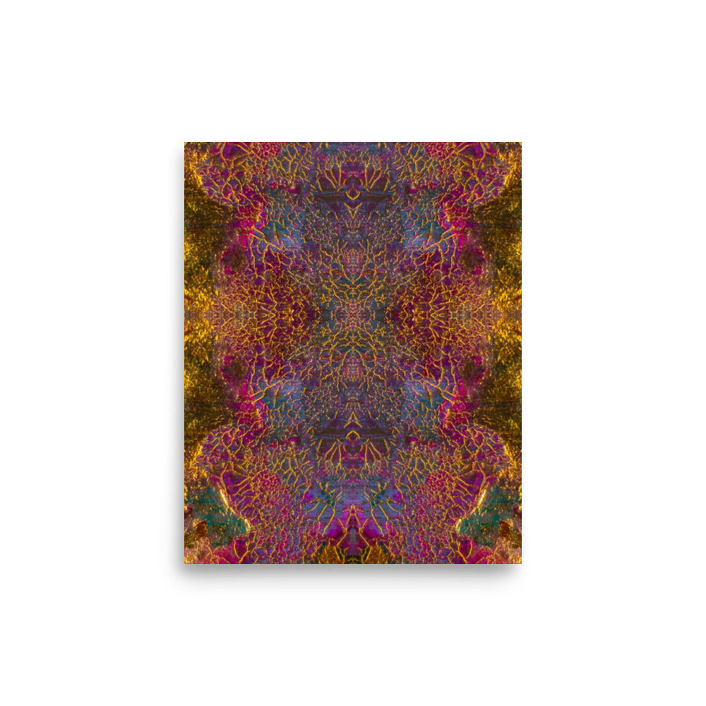 Golden Imperfections Kaleidoscopic Print 8x10