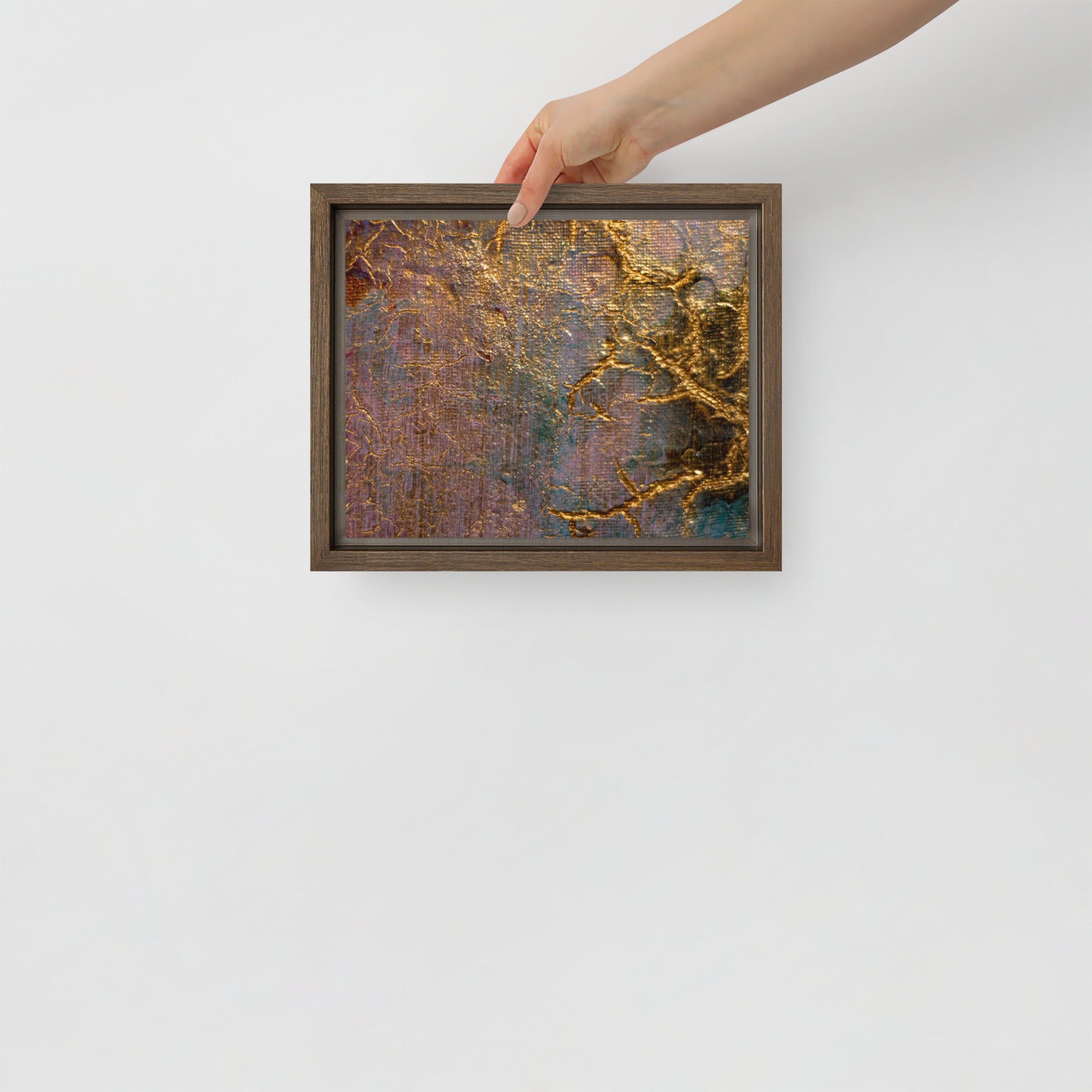 Golden | Framed canvas black and brown 8'x10'