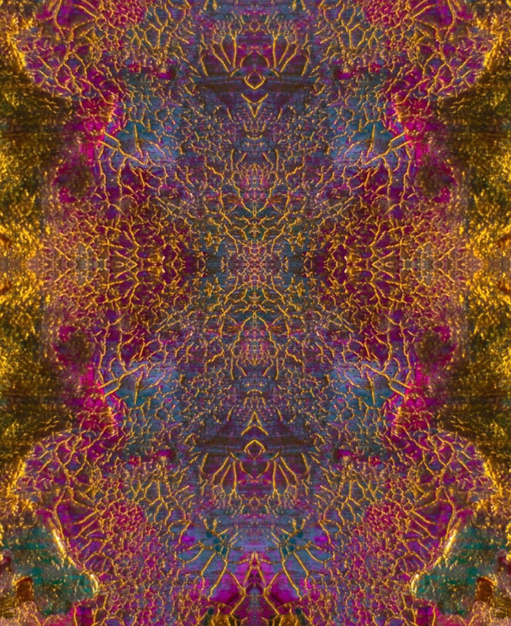 Golden Imperfections Kaleidoscopic Print 8x10